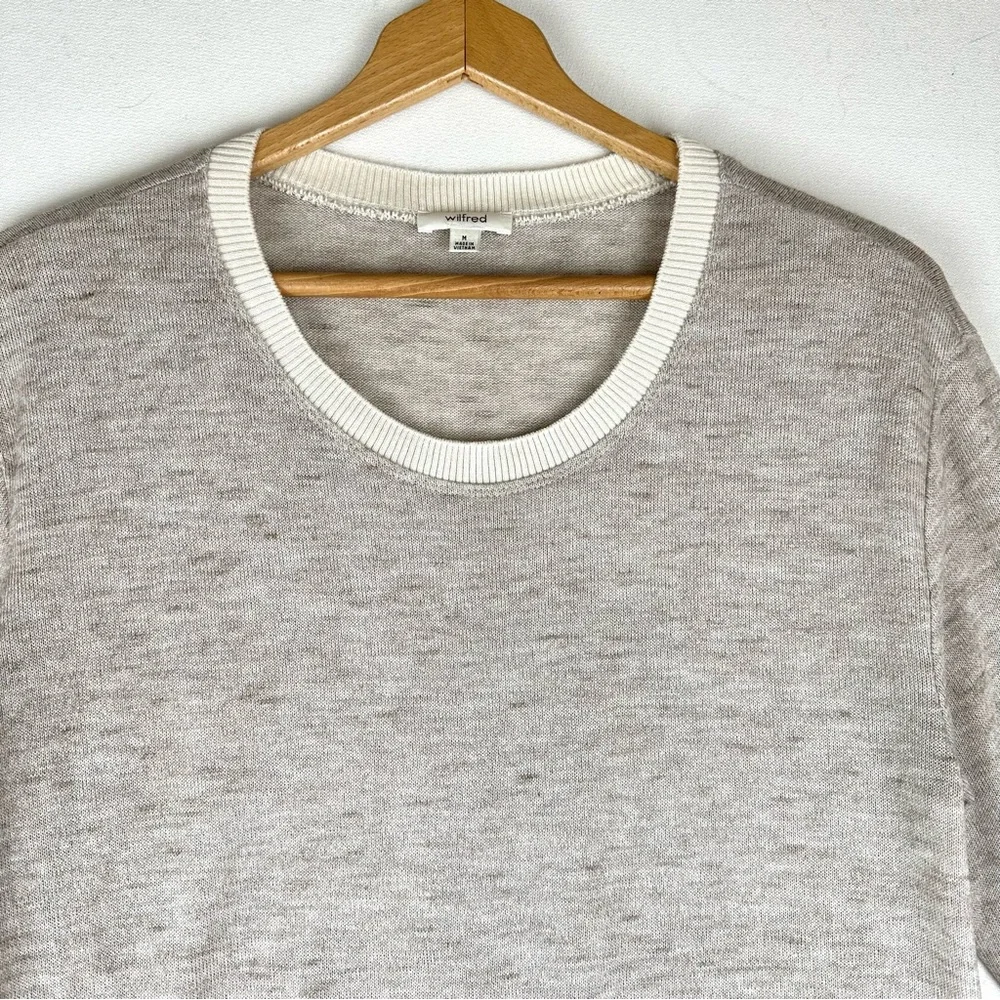 Wilfred Aritzia Lightweight Berri Heathered‎ Crewneck Sweater